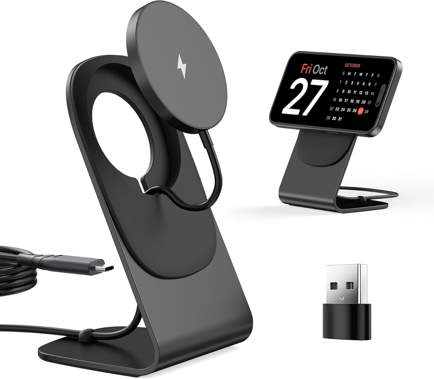 15W Fast Magnetic Wireless Charger Stand by Longach