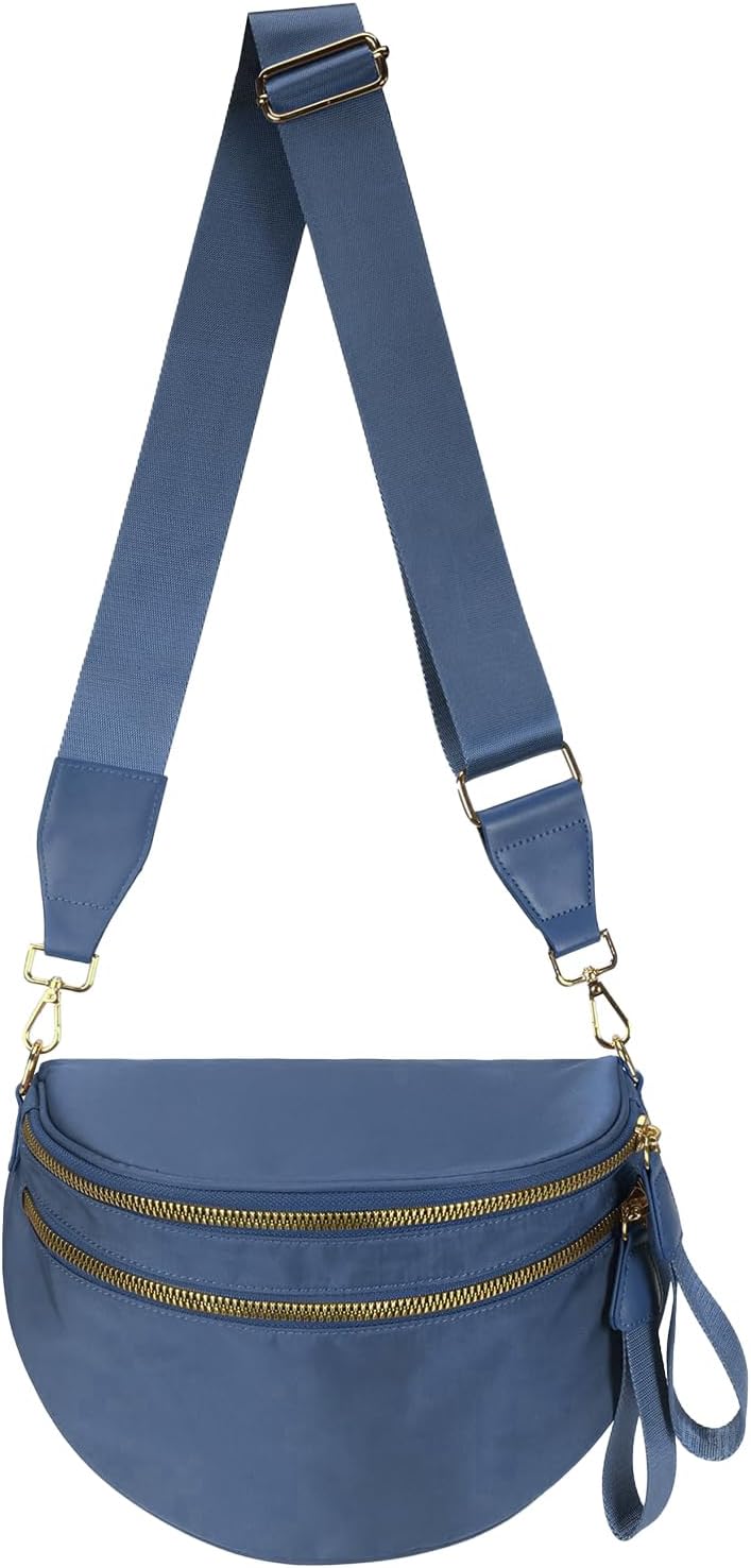Pure Colour Crossbody Bag for Women - Spacious Bum Bag Style