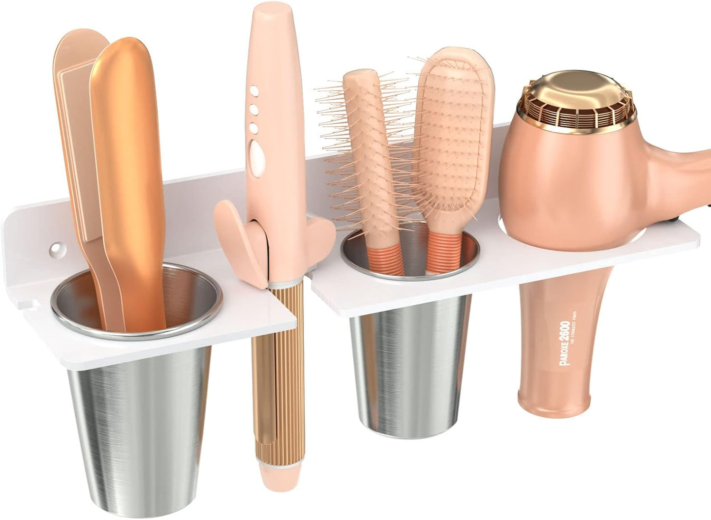 HIIMIEI White Acrylic Hair Tool Organizer