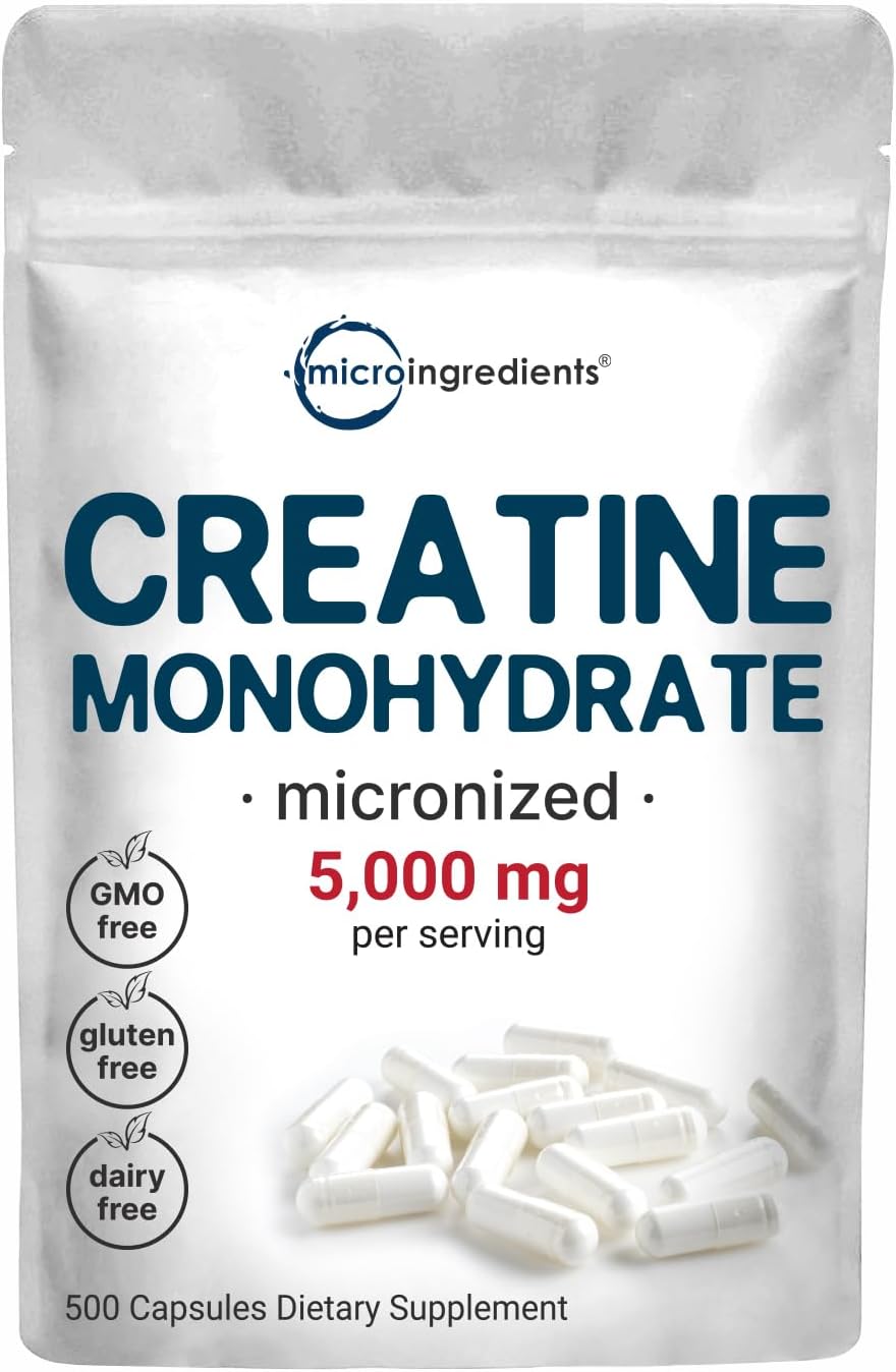 Micro Ingredients Creatine Monohydrate 5,000mg Capsules