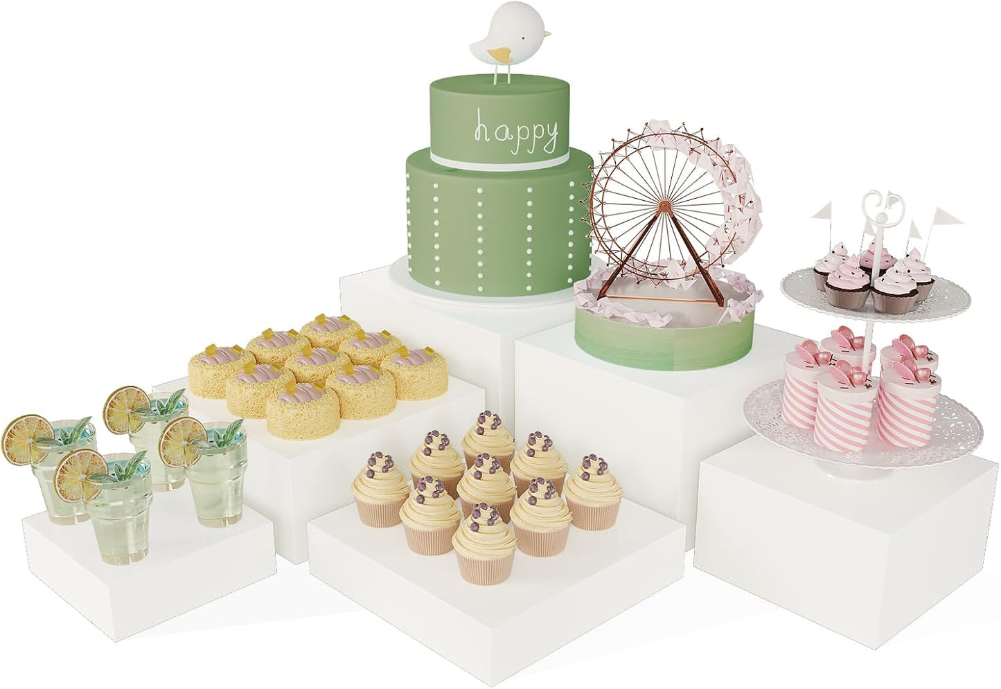 Buffet Risers for Elegant Table Displays and Catering Needs