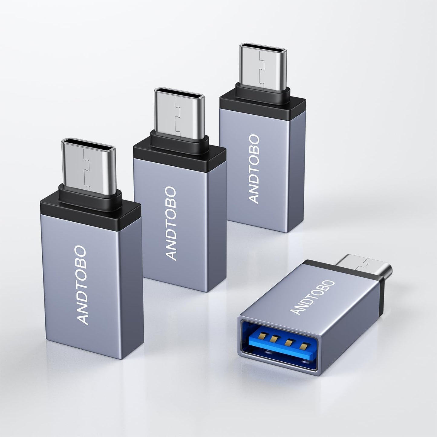 4-Pack USB C to USB Adapters: Thunderbolt 4/3 for Fast Data Transfer