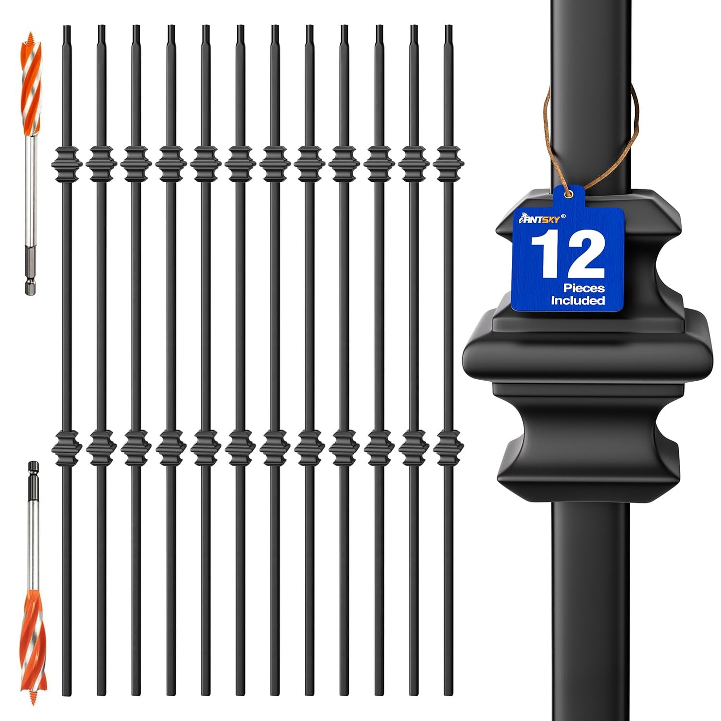 Wrought Iron Hollow Balusters for Stylish Stair Railing Design