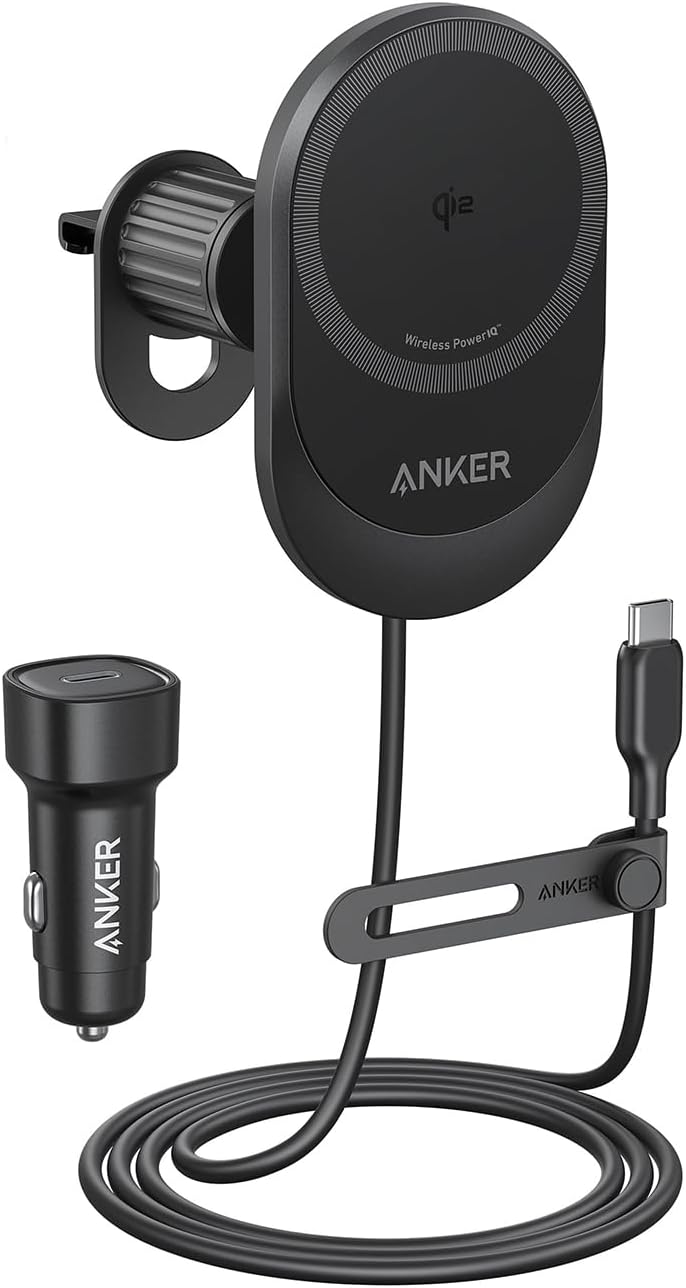 Anker MagSafe 15W Fast Car Charger: Strong Magnets, 360 Mount