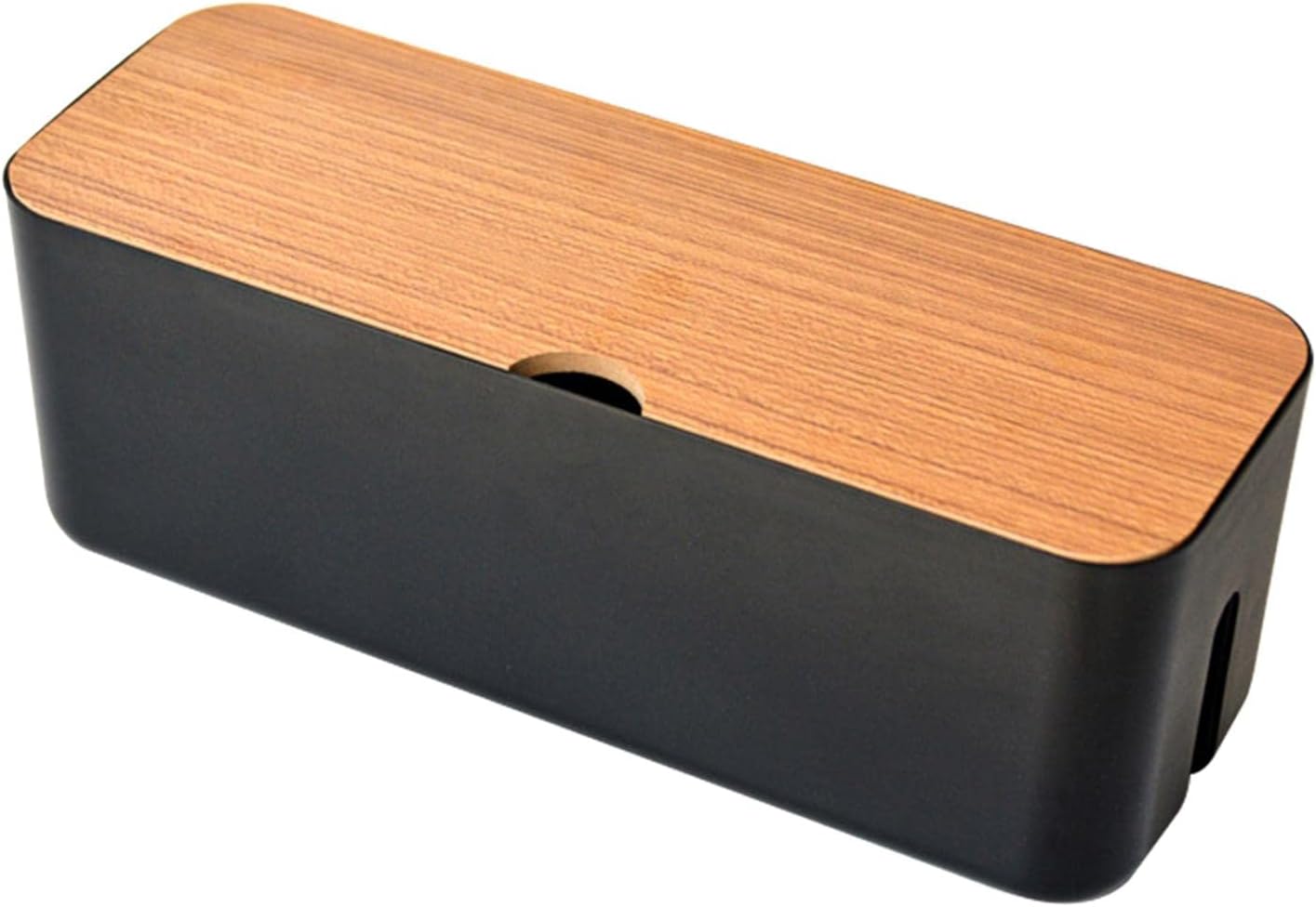 Wooden Style Cord Organizer Box - Hide Wires Safely