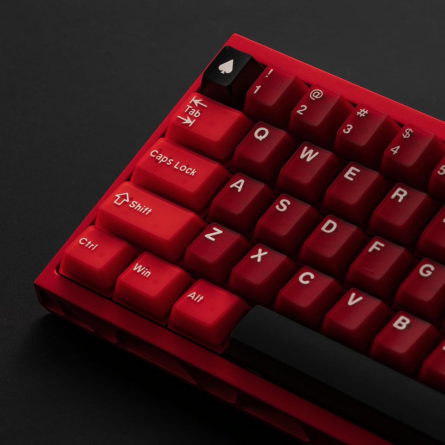 164 Keys Red Translucent Keycaps for Mechanical Keyboards