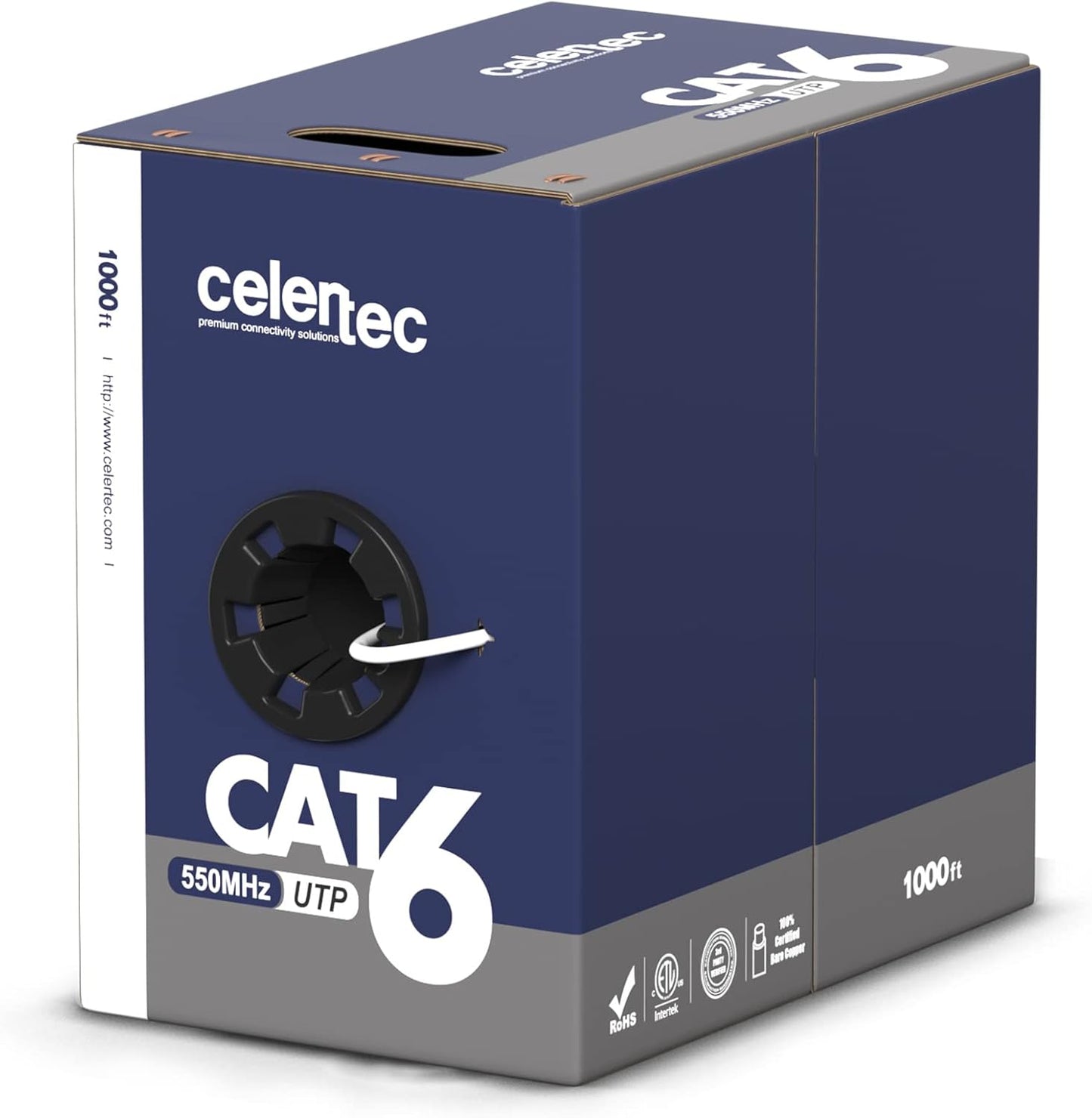CAT6 Ethernet Cable 1000ft Solid Copper for High Speed Networks