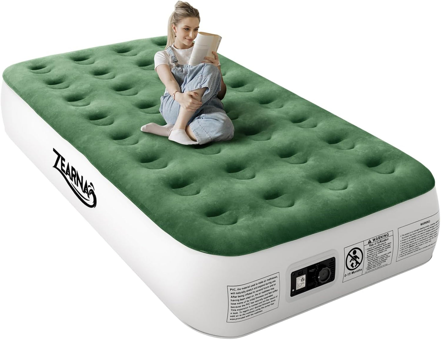 Air Mattress with Built-in Pump for Quick Self-Inflation