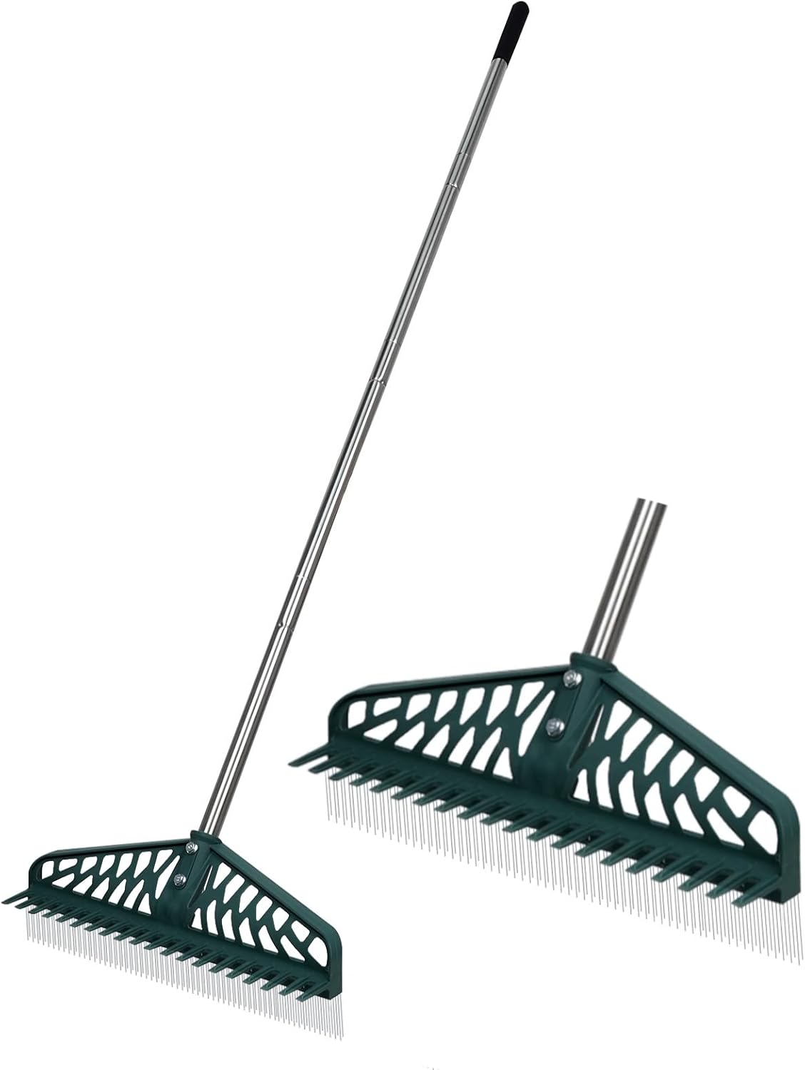 Double Sided Garden Hand Broom Rake for Easy Lawn Cleaning