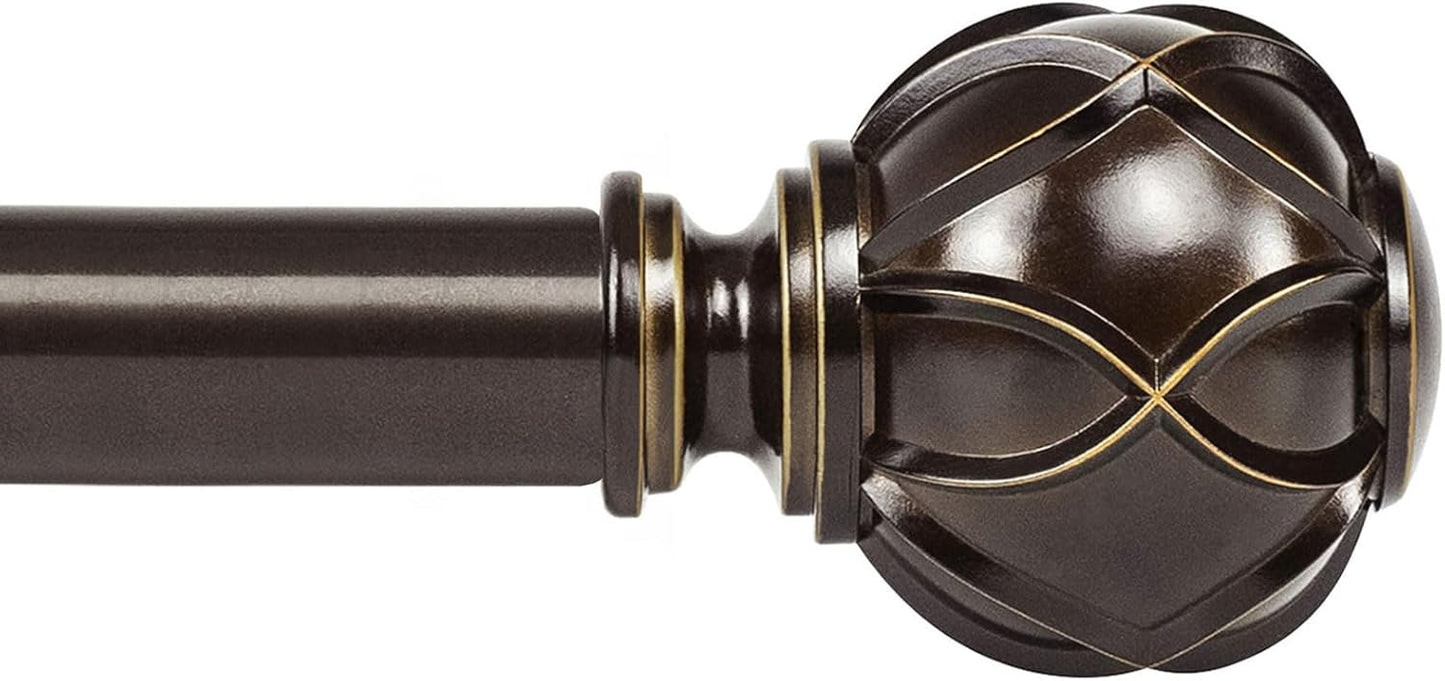 KAMANINA Adjustable Curtain Rods 66 to 120 Inch for Windows
