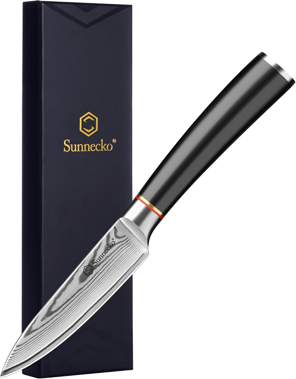 Sunnecko Damascus Paring Knife - Professional Razor Sharp Kitchen Tool