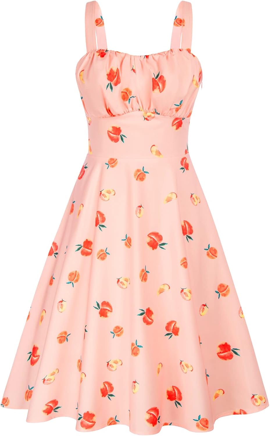 Belle Poque Women's Vintage Sleeveless Floral A-Line Midi Dress