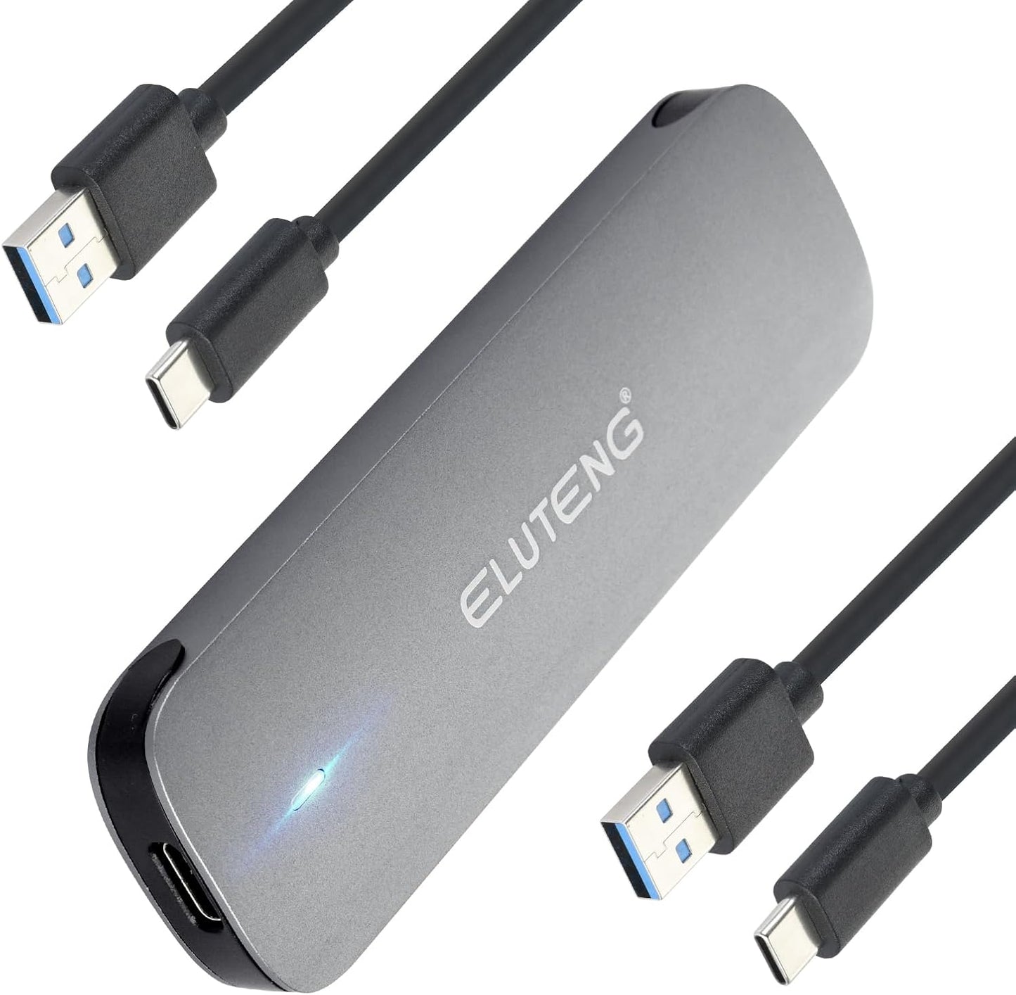 ELUTENG Dual Protocol SSD Enclosure 10Gbps USB C