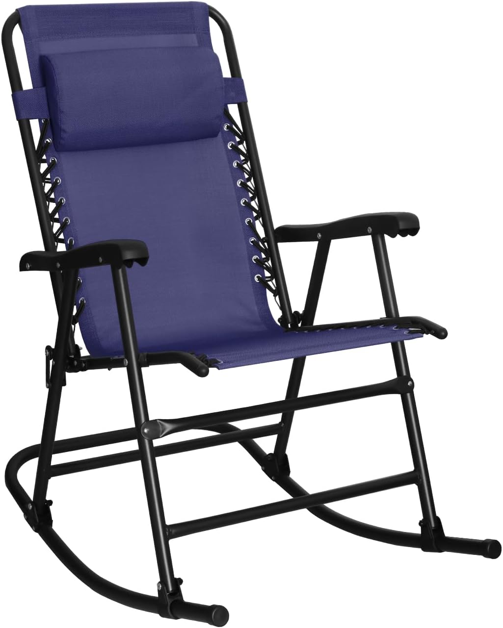 Outdoor Foldable Rocking Chair in Blue for Comfort and Style
