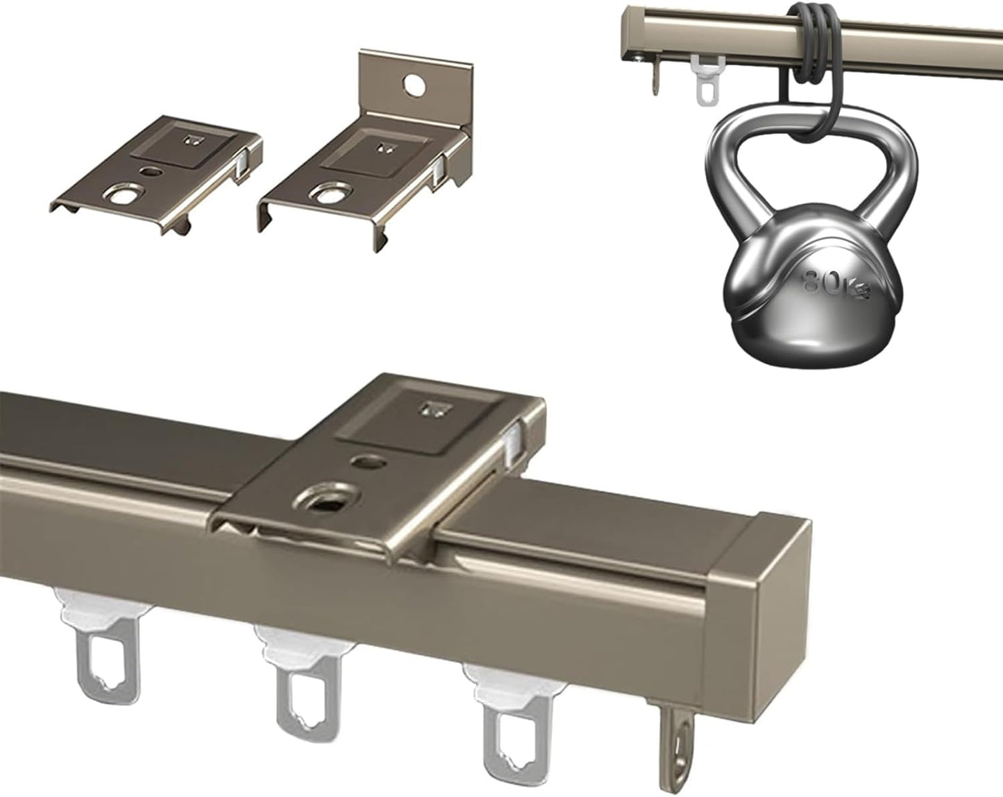 Adjustable Sliding Ceiling Curtain Track Set