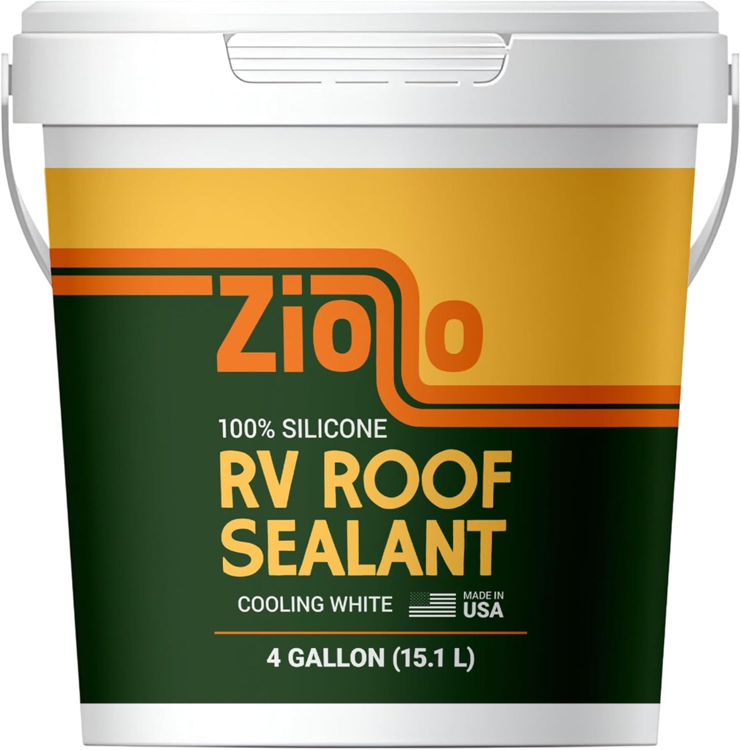 Ziollo RV Roof Sealant - 100% Silicone Liquid Rubber for Repairs
