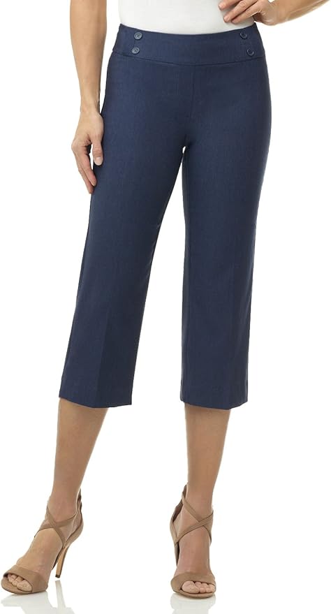Rekucci Women's Ease into Comfort Capri with Button Detail Review