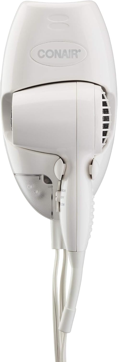 Conair 1600W Wall-Mount Hair Dryer with LED Light