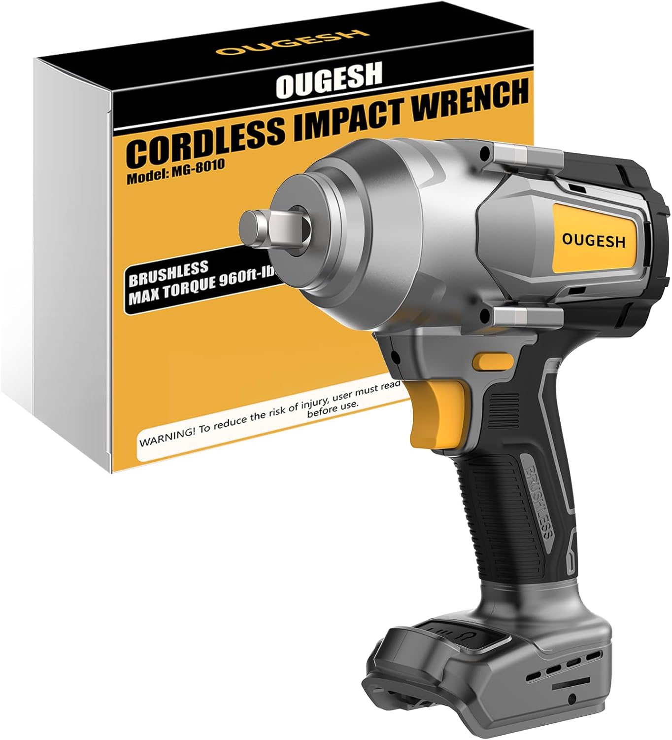 Cordless Impact Wrench 1/2 Inch with 900FT-LBS Torque Power