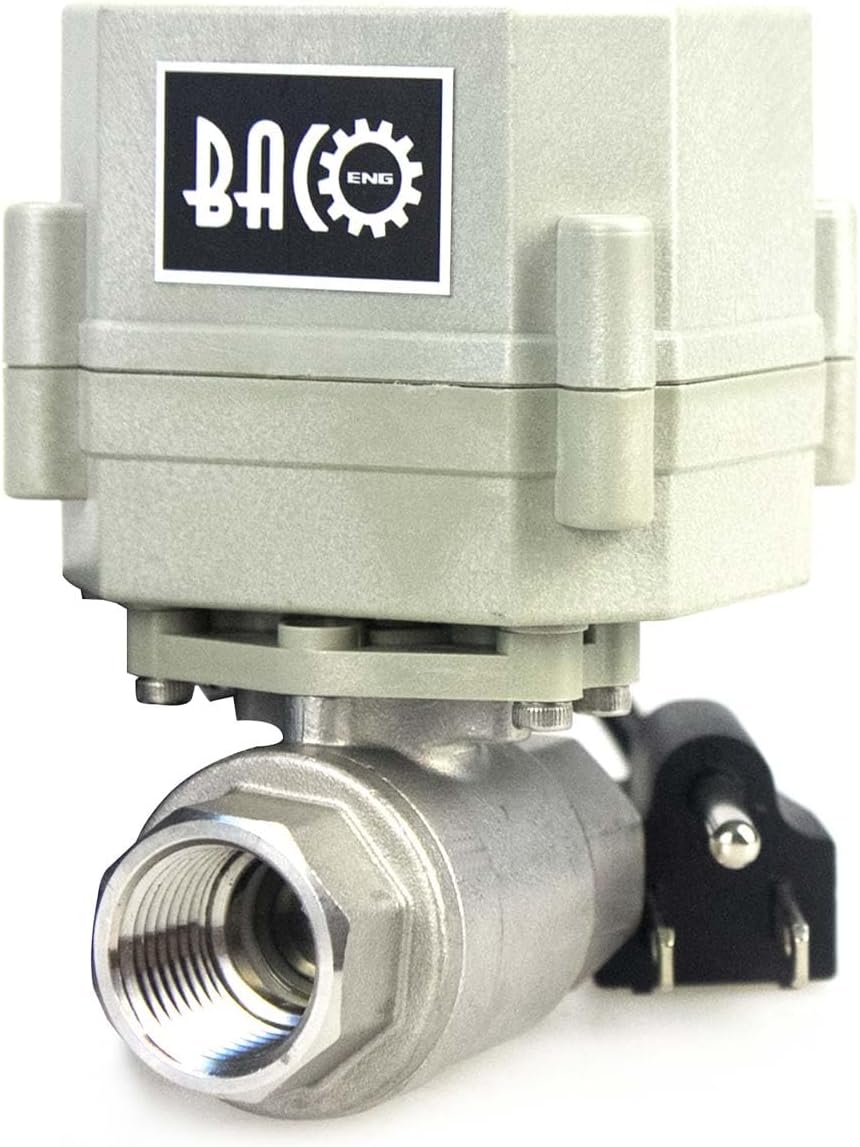 BACOENG Motorized Ball Valve 1/2 in DN15 Electric Water Valve