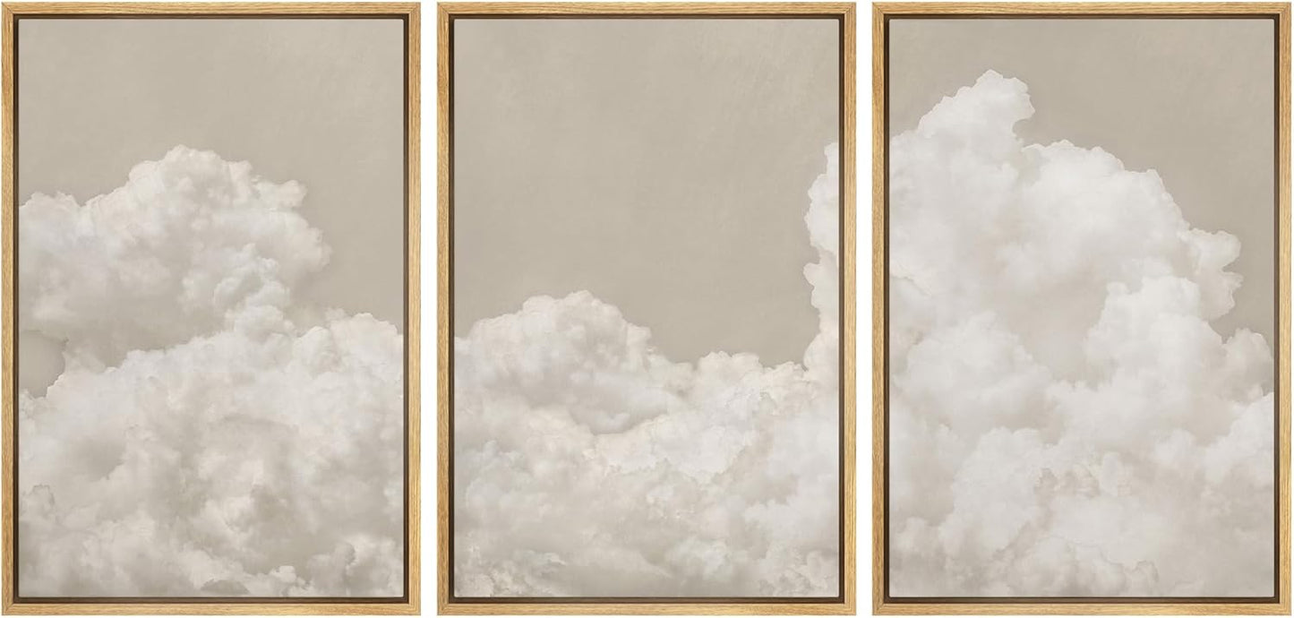 MUDECOR Framed Wall Art Print Set for Serene Sky Decor