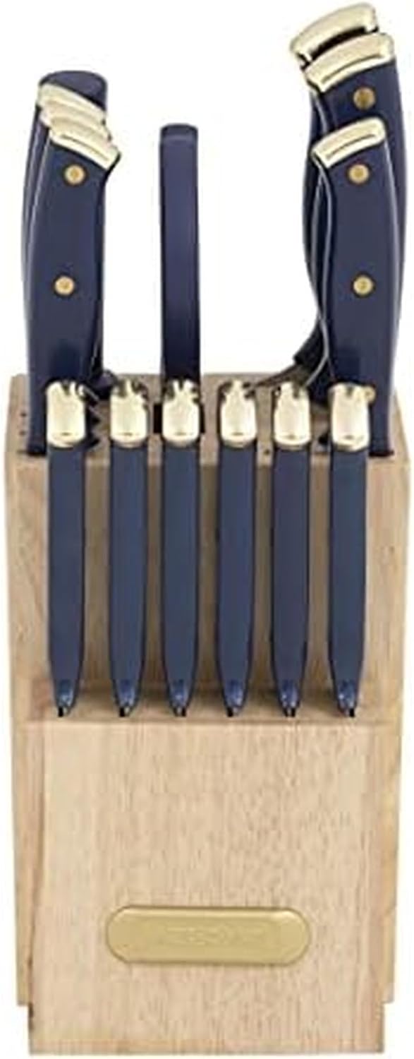 Farberware Triple Riveted Knife Block Set: 15-Piece Elegance