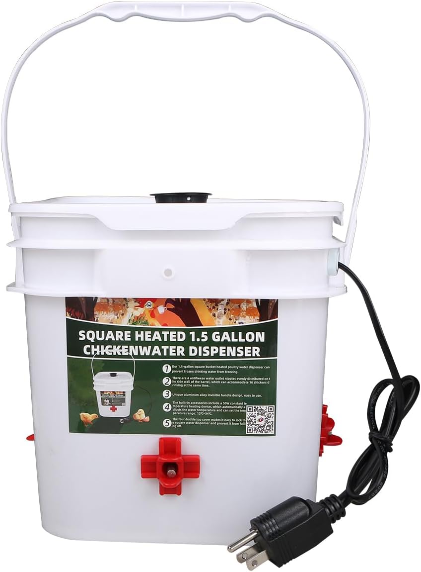 1.5 Gallon Heated Chicken Waterer - Winter Savior!