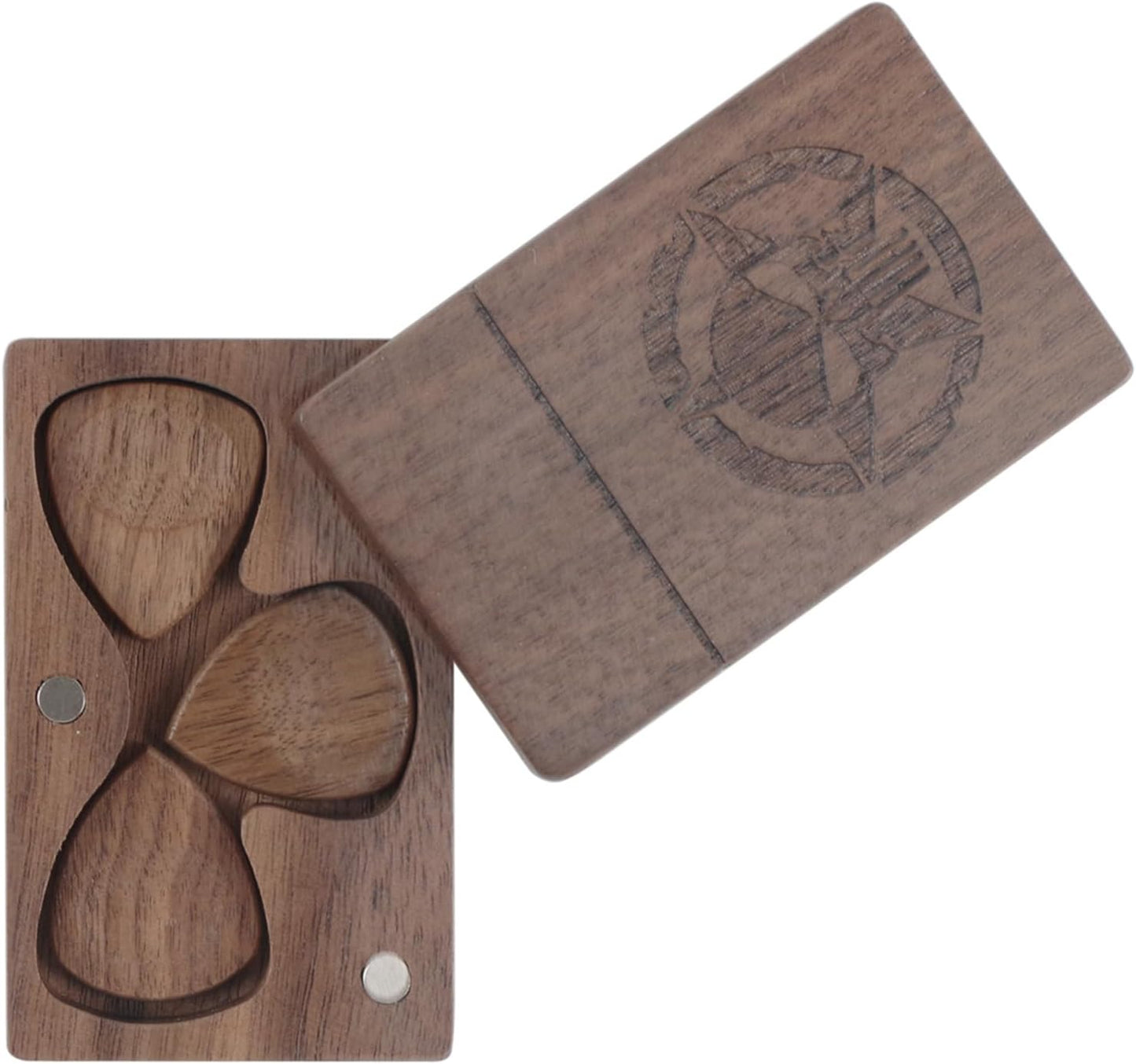 Wooden Guitar Pick Box Set - Organize Your Picks!