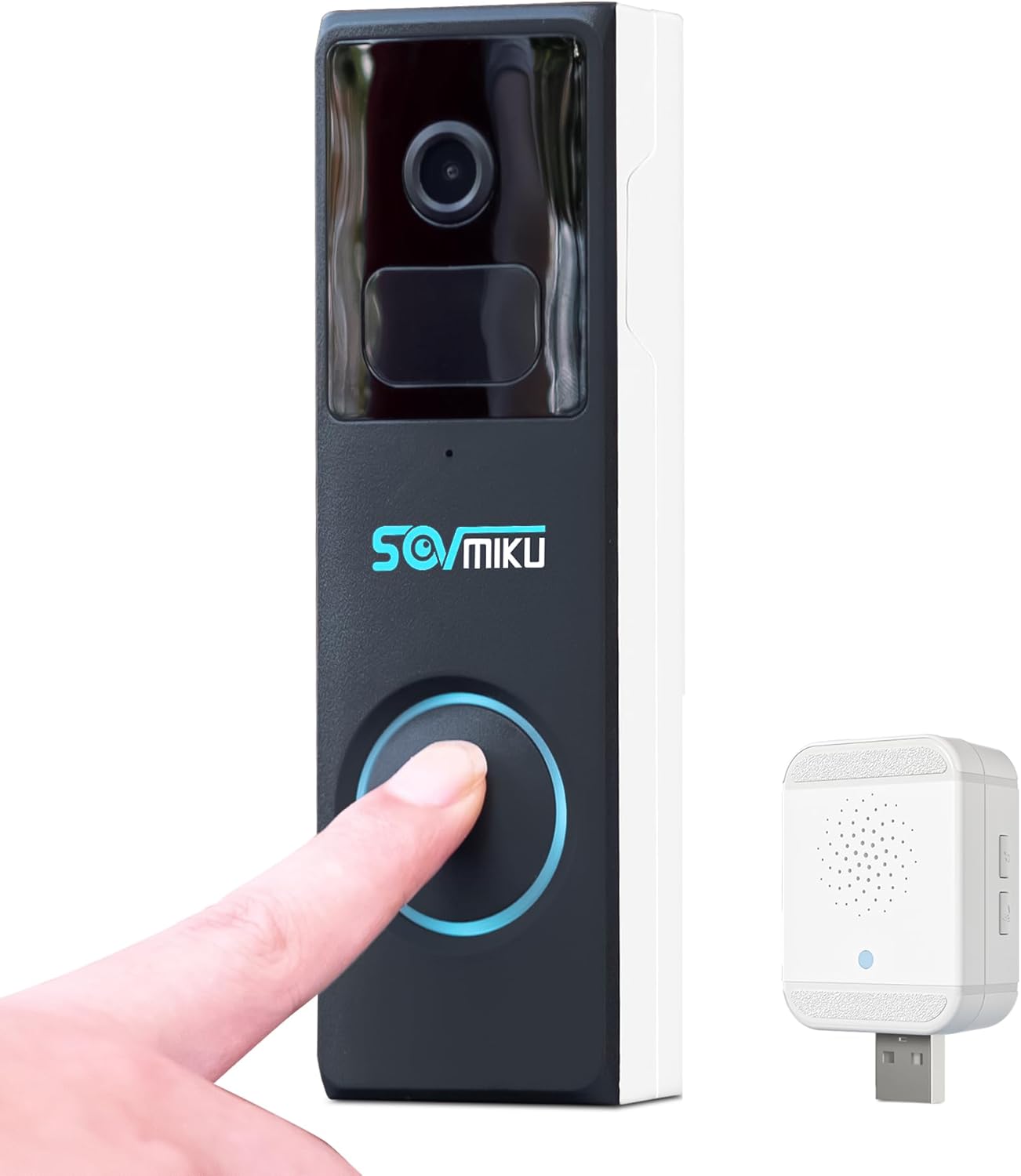SOVMIKU D2A Alexa Video Doorbell: 1-Year Charge, Easy Setup, Human Detection