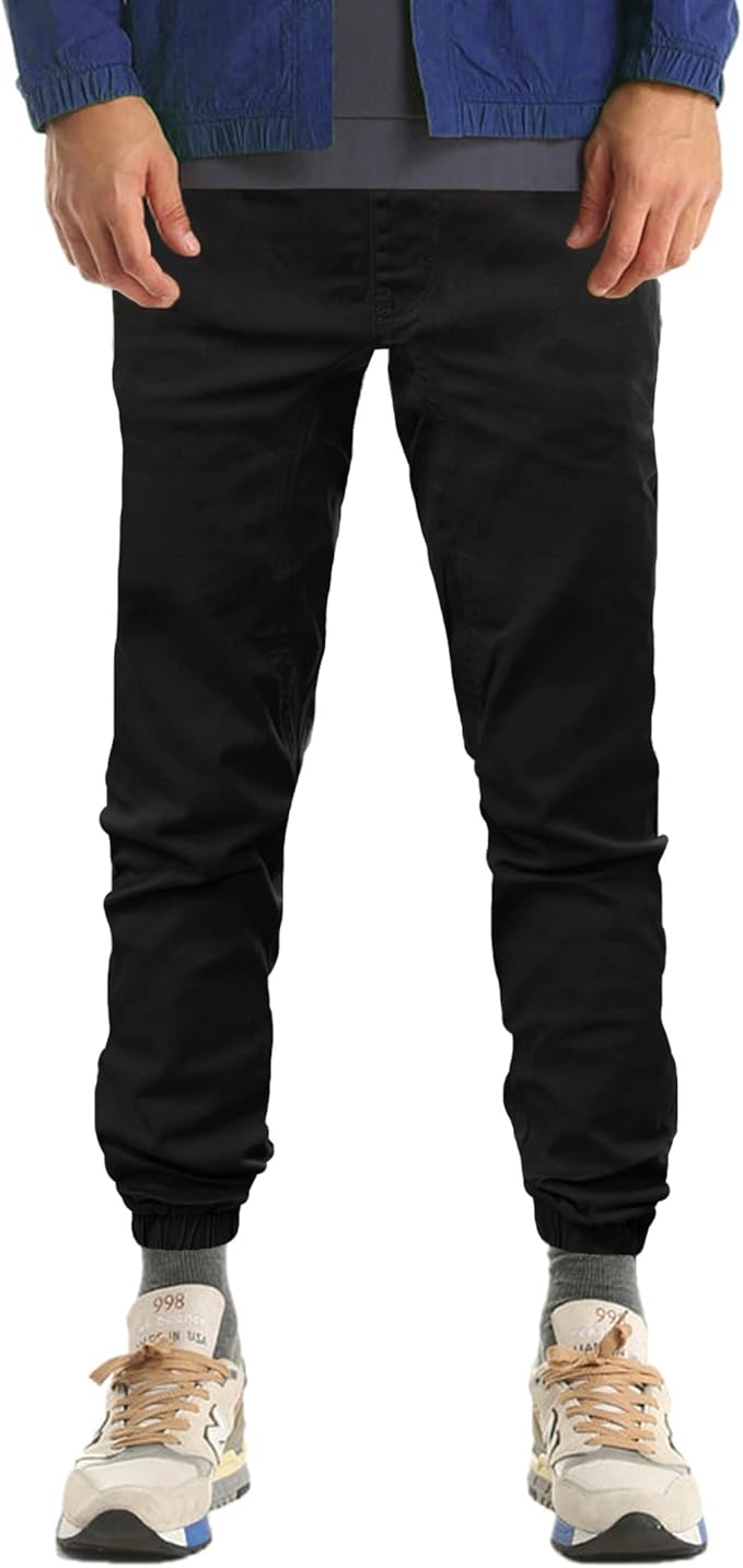 Southpole Boys' Big Jogger Pants in Basic Stretch Twill Fabric