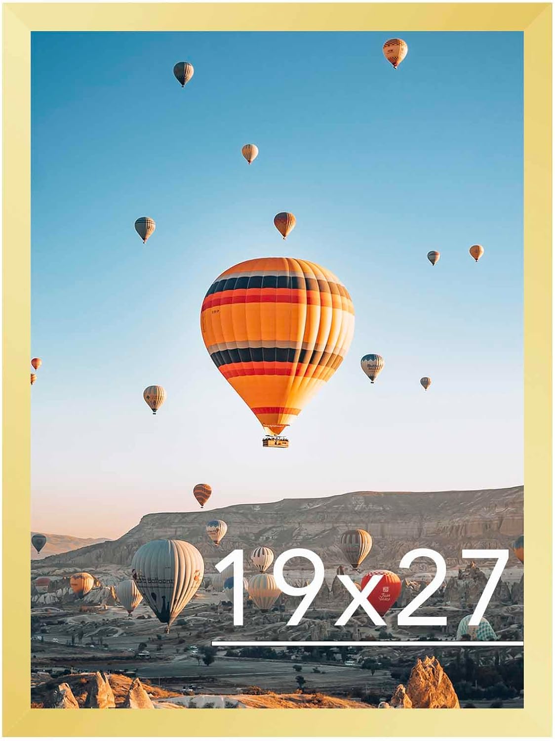 19x27 Picture Frame Gold for Horizontal and Vertical Displays