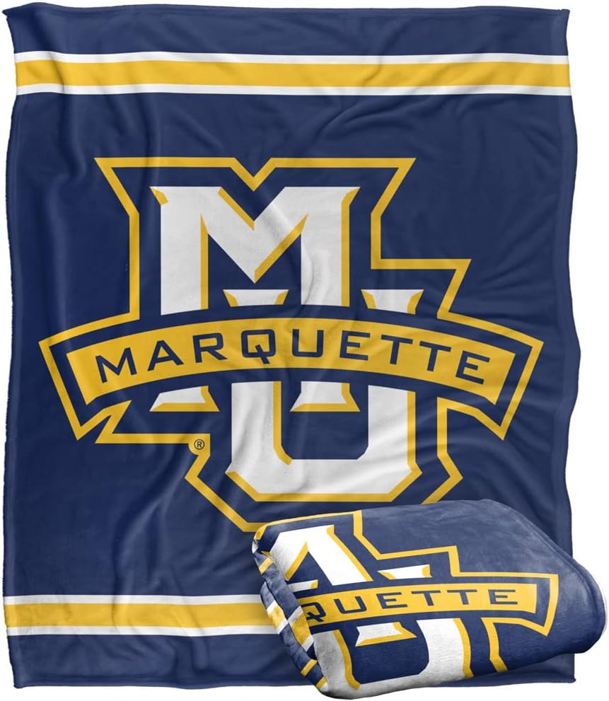 Marquette University Primary Logo Silky Touch Throw Blanket