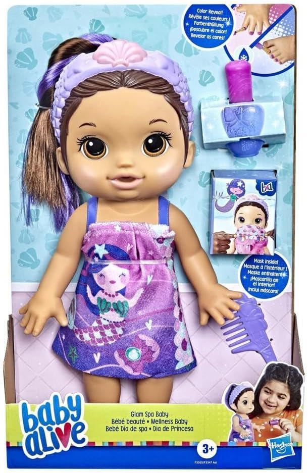 Baby Alive Mermaid Doll: Color Reveal Makeup & Mani-Pedi Fun