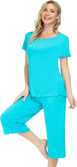 NACHILA Bamboo Pajamas for Women Soft Sleepwear Sets S-4X