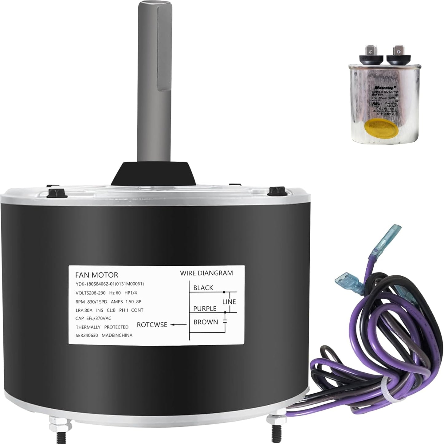 Efficient 1/4 Hp Fan Motor for Goodman