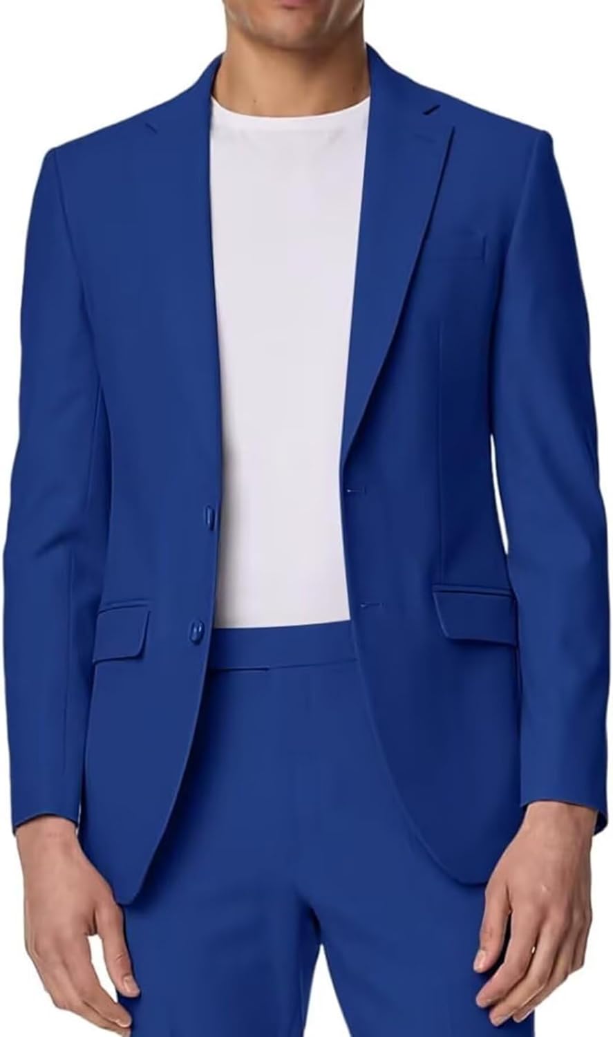 Stylish Royal Blue Mens Suit Slim Fit Tuxedo for Any Occasion