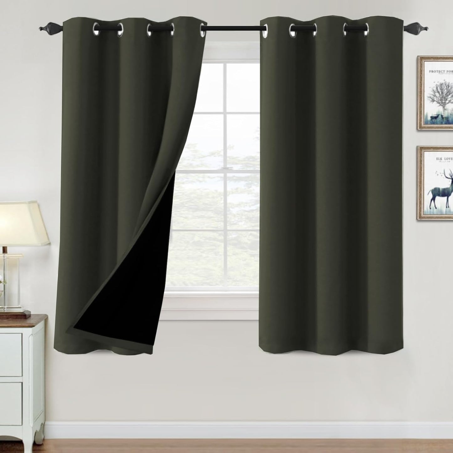 H.VERSAILTEX 100% Blackout Curtains for Bedroom and Living Room