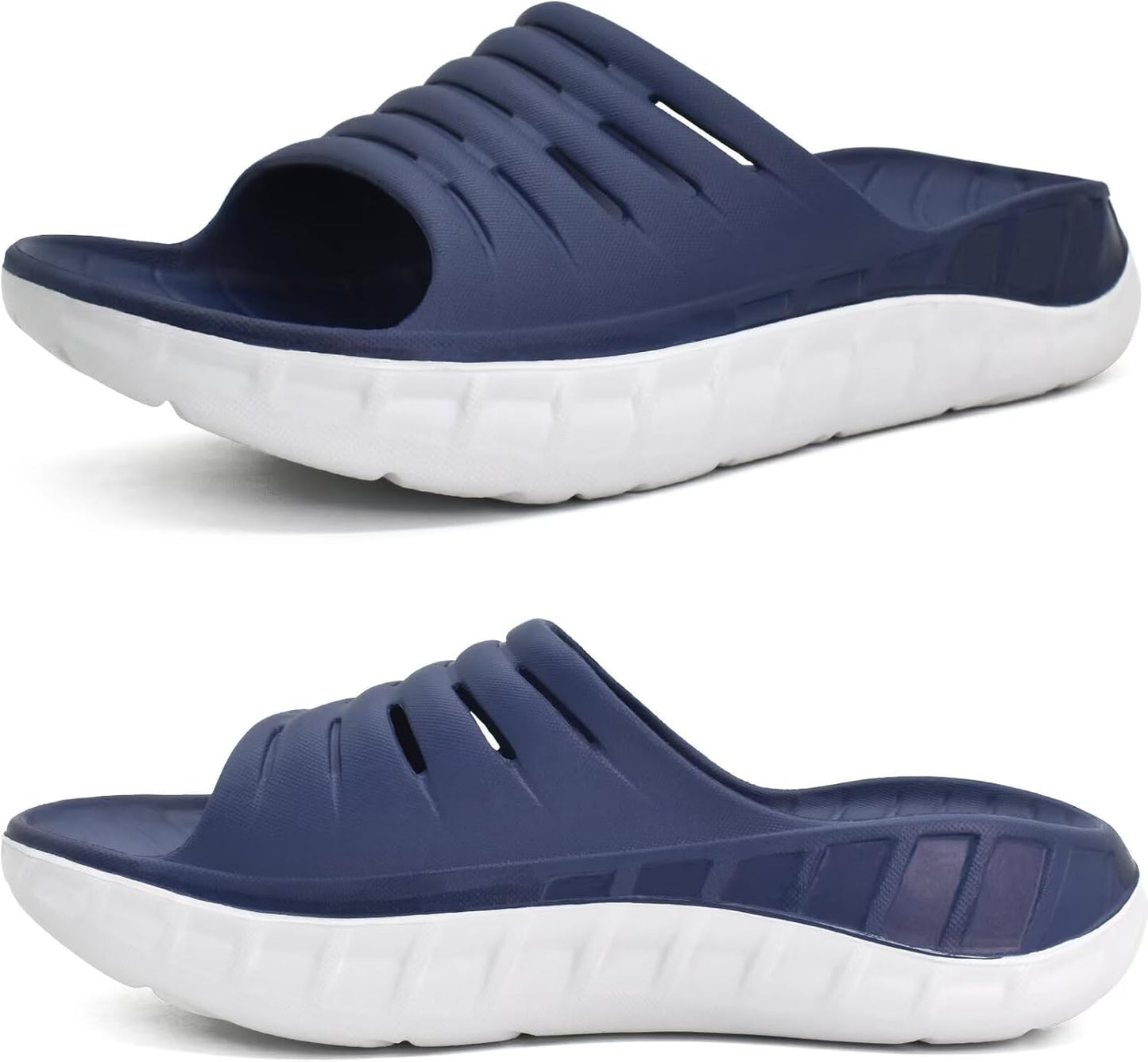 KuaiLu Mens Recovery Sandals with Arch Support for Comfort
