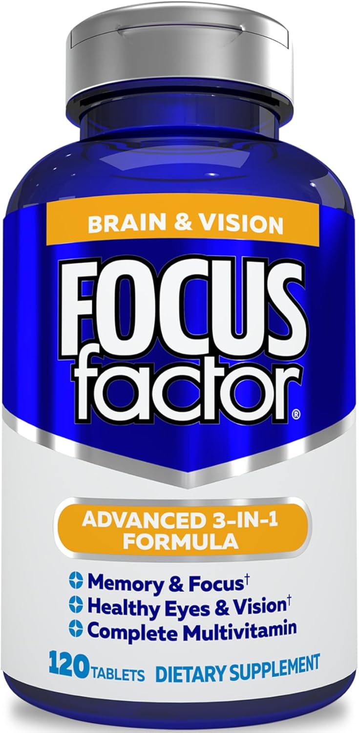 Focus Factor Adults Brain and Vision Supplement for Memory
