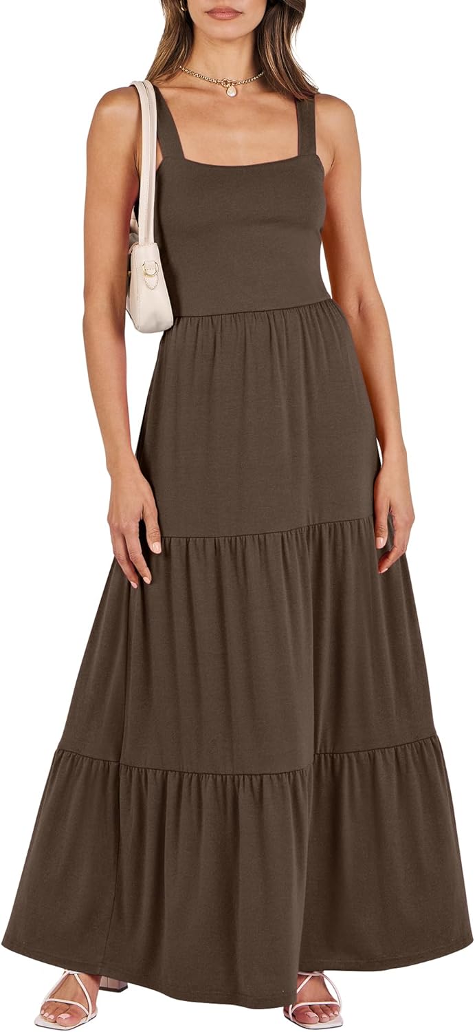 ANRABESS Women's Summer Casual Maxi Beach Vacation Dress