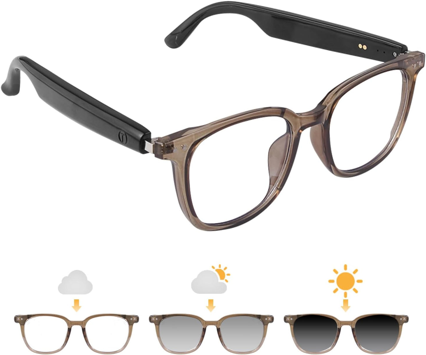 Tulbeys Smart Glasses: Clear Audio, Remote Photo, Stylish Design