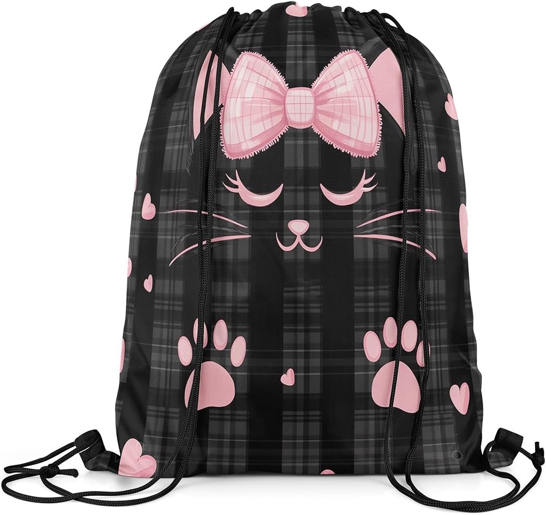 Feelyou Cat Sports Drawstring Sackpack: Waterproof & Stylish