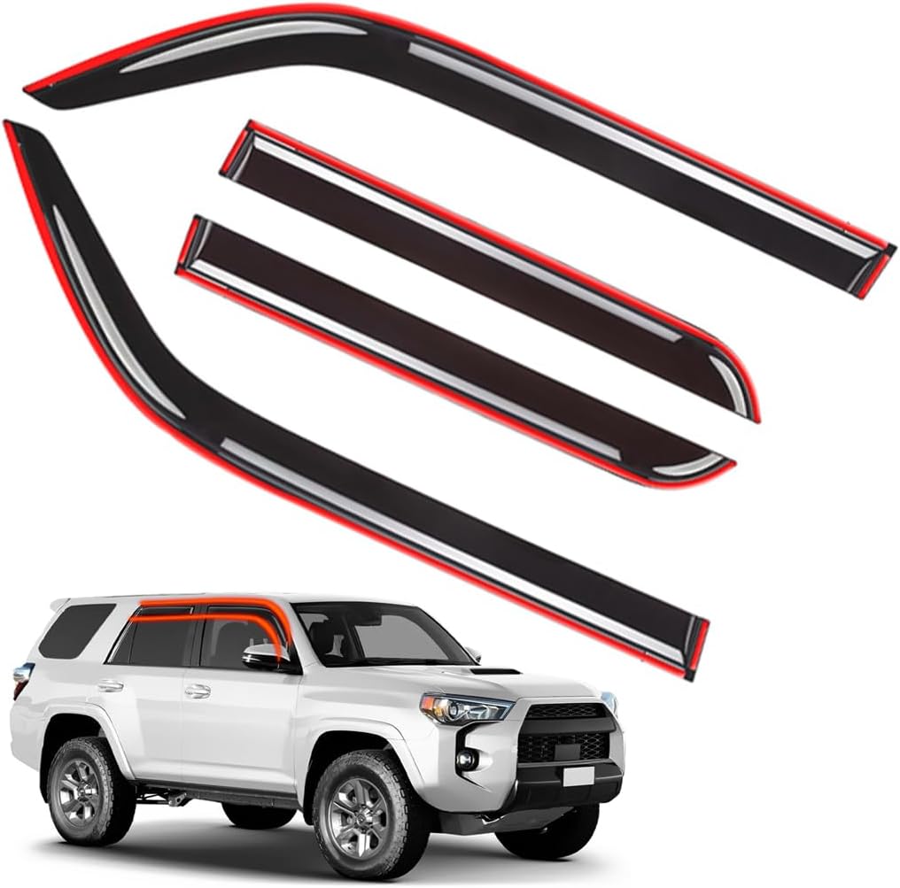 In-Channel Rain Guards for Toyota 4Runner 2010-2024 - 4PCS