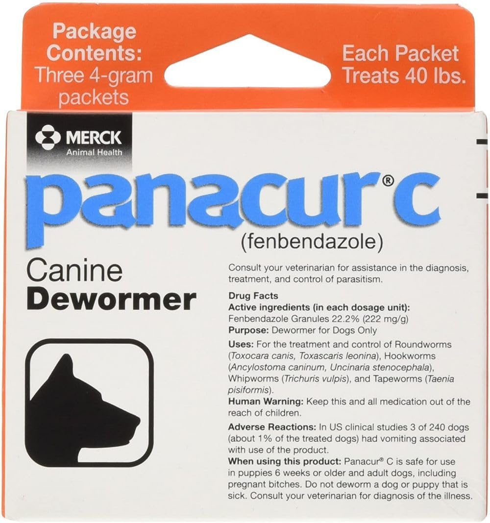 Panacur C Canine Dewormer for Dogs - Effective Treatment Pack