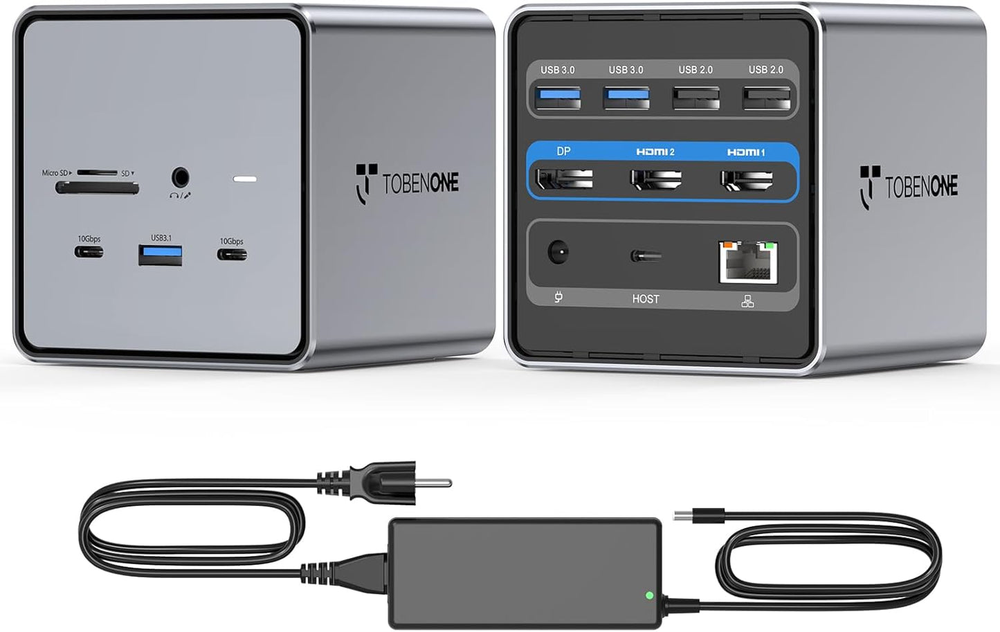 Ultimate USB C Dock: 2 HDMI, DP, 5 USB, Ethernet