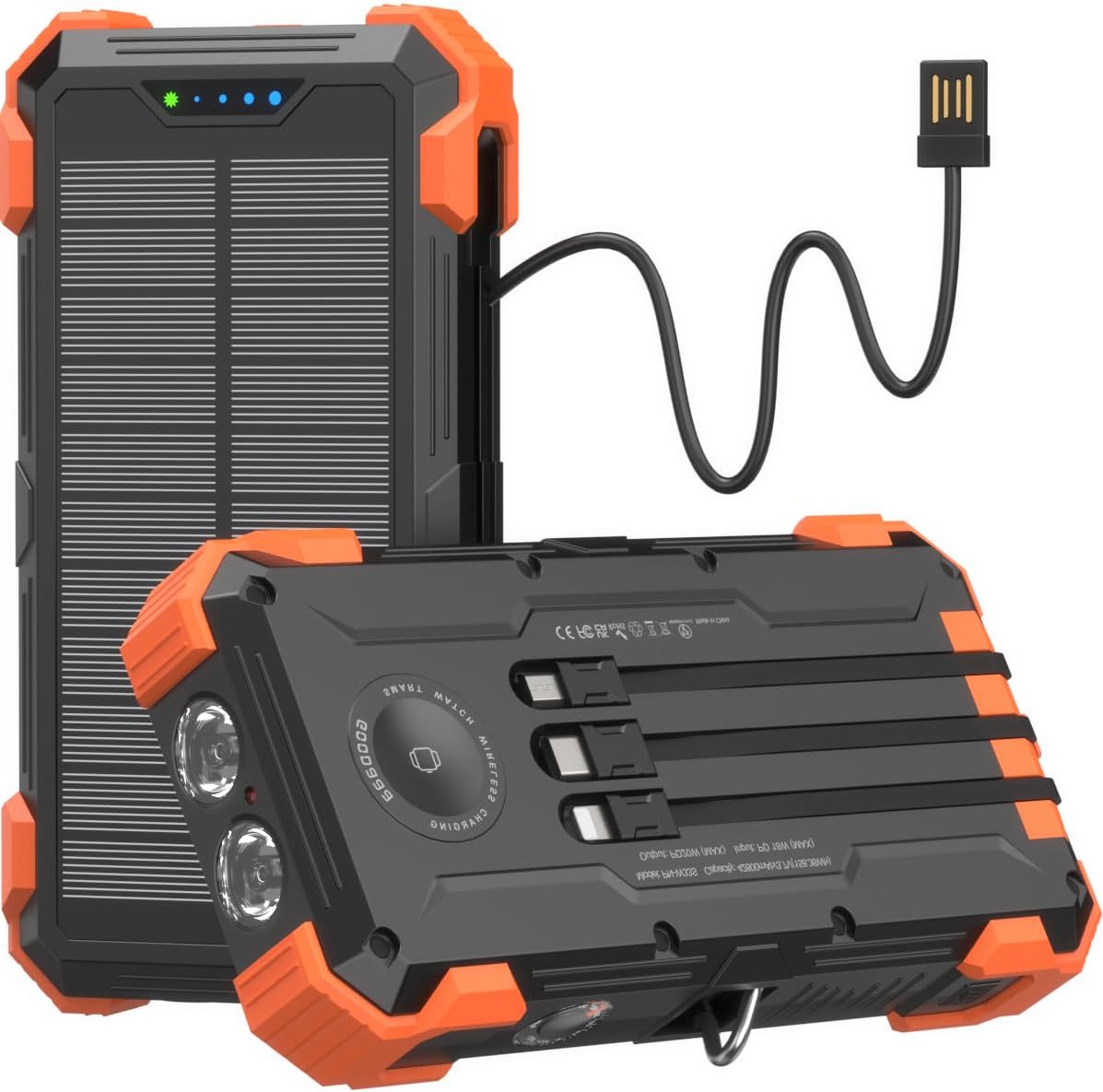 20W Fast Charging Solar Power Bank - All-in-One Solution