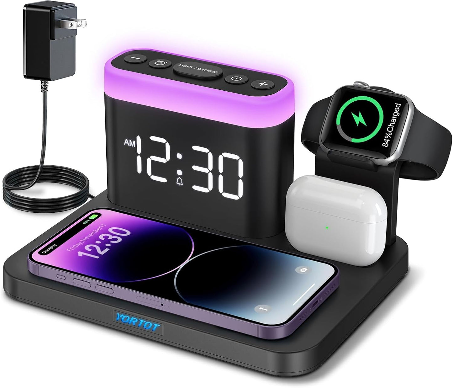 YORTOT 5-in-1 Wireless Charger: All-in-One Charging Solution
