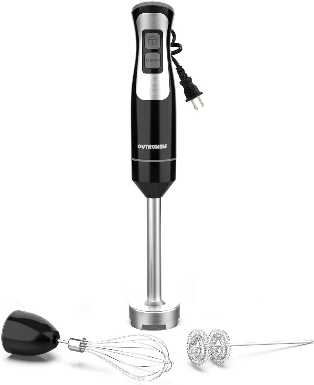 OUTRONSM 4-Point SS Blade Hand Blender: Blend, Froth, Whisk with Ease