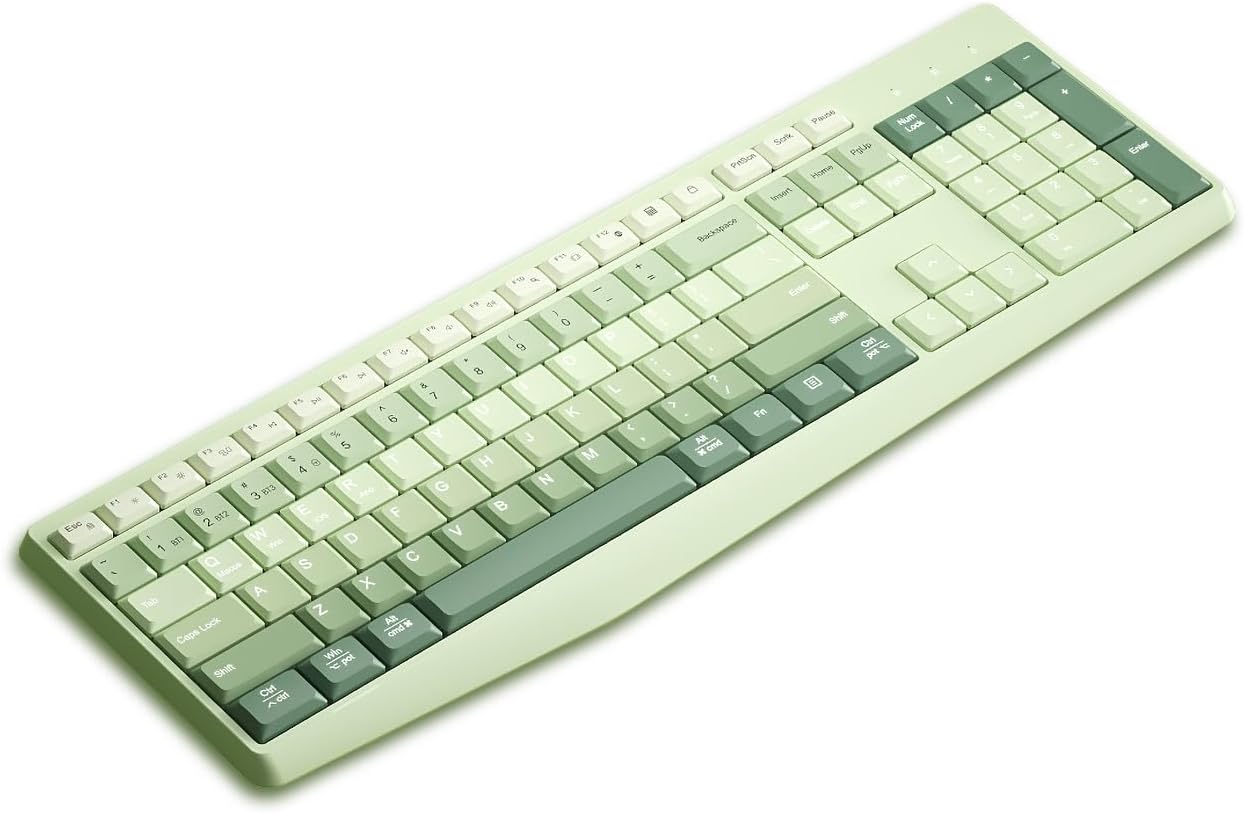 Aesthetic Colorful Wireless Keyboard with Silent Mechanical Feel