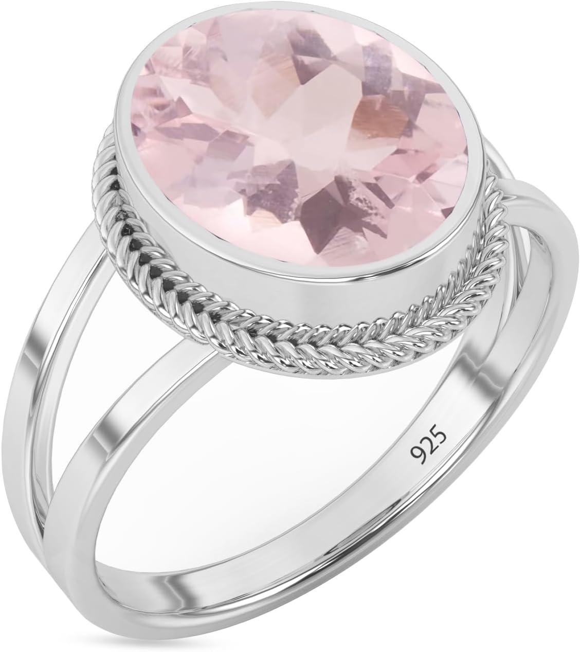 Sterling Silver 925 Ring with Natural Gemstone for Women